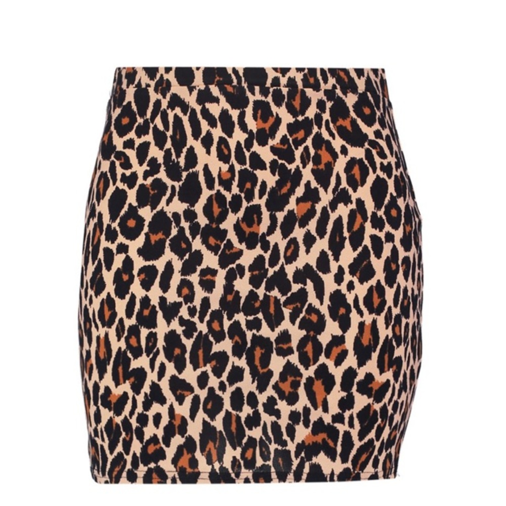 Boohoo Leopard Mini Skirt